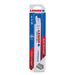 Lenox 20566618R -  20566 - Bi-Metal Reciprocating Saw Blade, 6" (152mm) 18TPI T2 (5 pack)