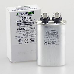 TRADEPRO® TP-CAP-15/370 - Capacitor, 15/370 VAC, Oval