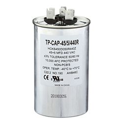 TRADEPRO® TP-CAP-45/5/440R - Run Capacitor, 45/5/440 VAC, Round, Dual Rated