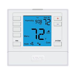 TRADEPRO® TP-S-755 - VIVE 5+1+1 or Non-Programmable Thermostat, 3H/2C Universal With 6 Sq. In. Display