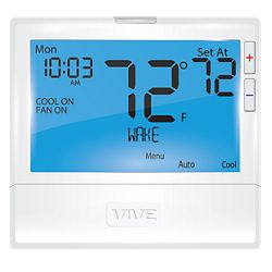 VIVE TP-S-805 - 5+1+1, 7 Day Or Non-Programmable Thermostat, 1H/1C With 8 Sq. In. Display